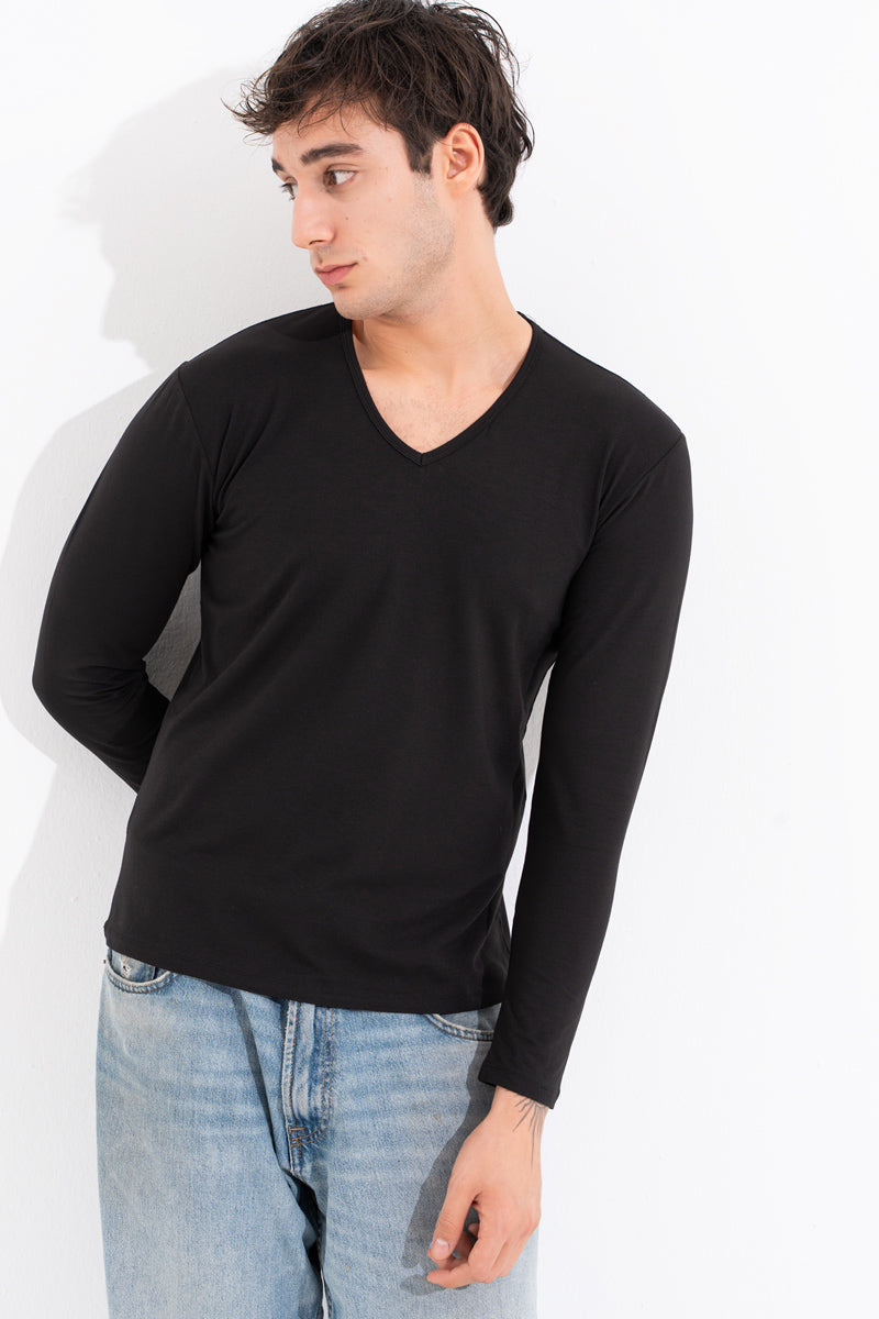 Long Sleeve V-Neck T-Shirt CUT729