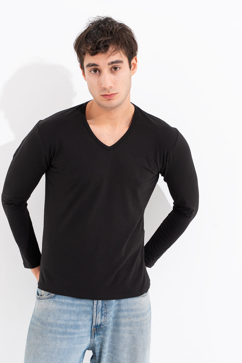 Long Sleeve V-Neck T-Shirt CUT729