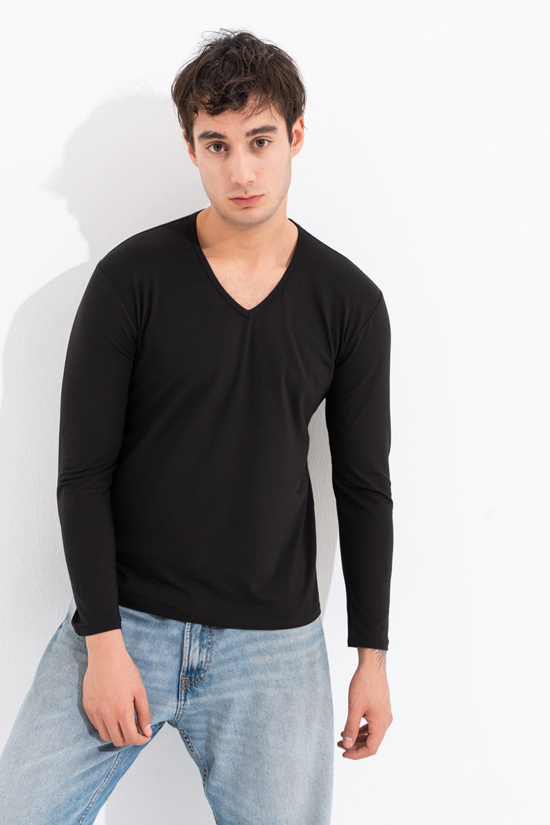 Long Sleeve V-Neck T-Shirt CUT729